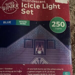 Blue Icicle Light Set